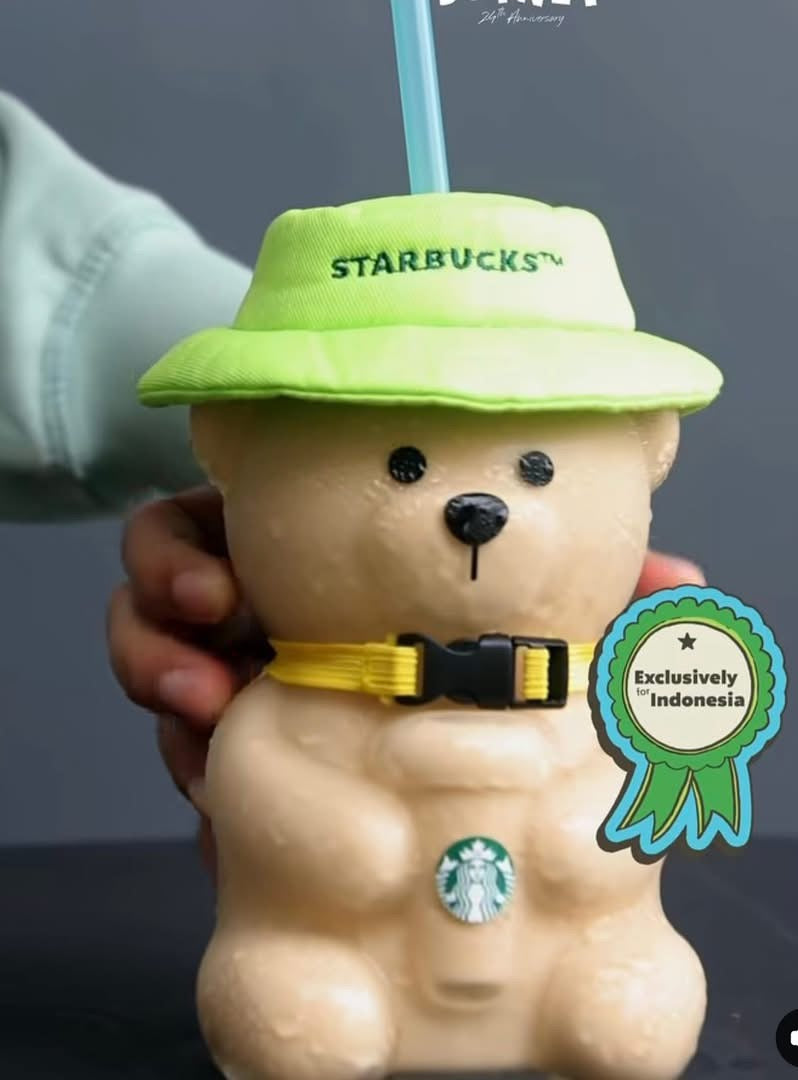Starbucks 2026 bearista verde  20oz vaso de vidrio exclusivo Indonesia