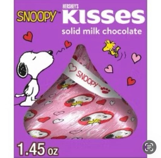 HERSHEY'S KISSES Milk Chocolate Snoopy and Friends Valentine's Day Minis Candy - 1.45oz