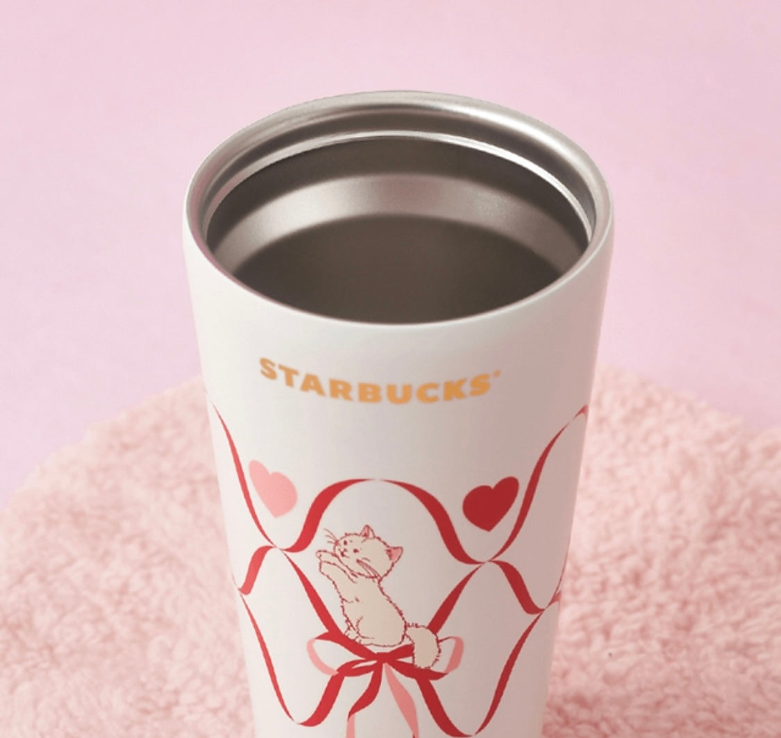 China Valentine Cat and Hearts Stainless Steel Straw Cup
550ml