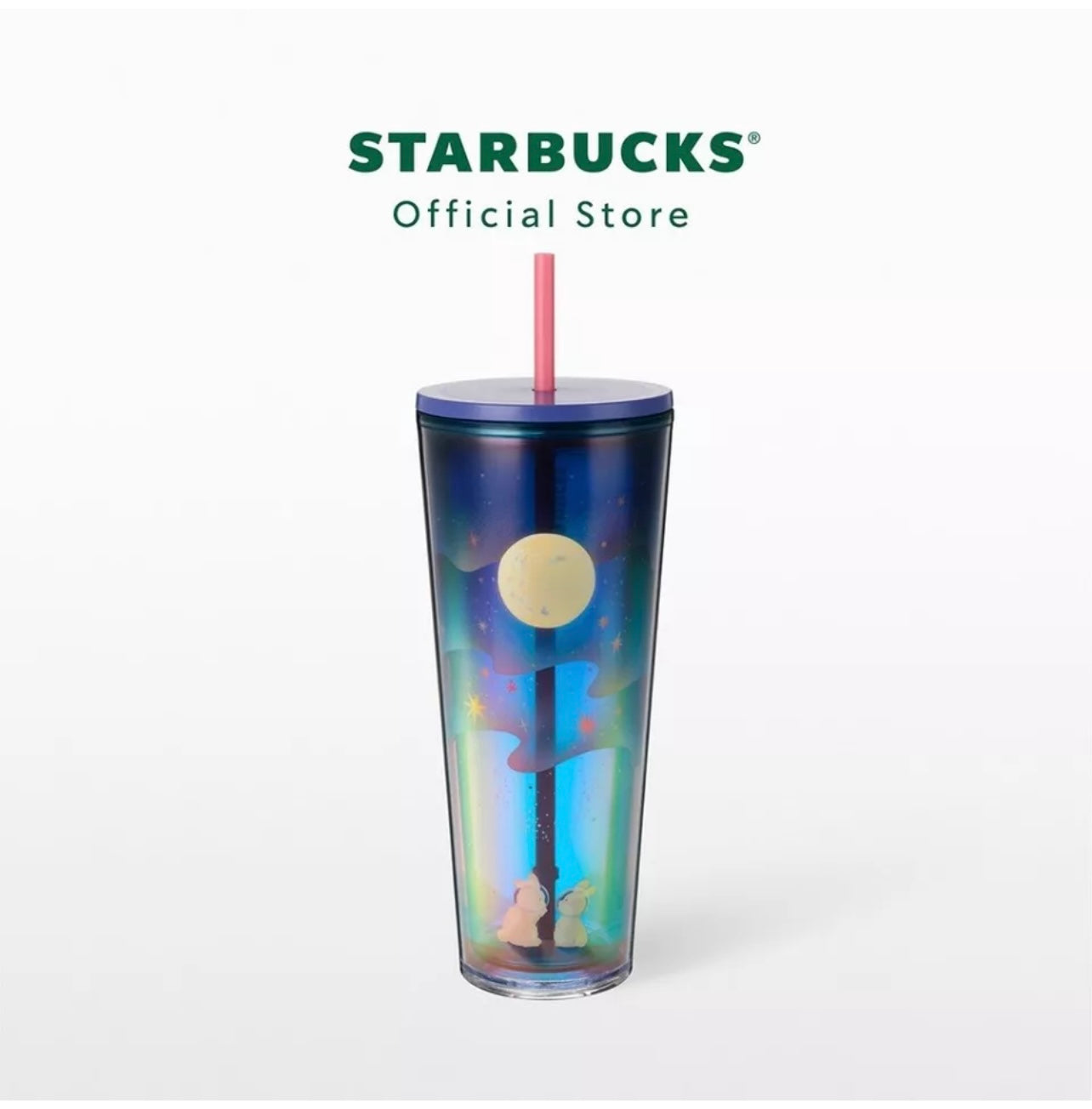 Starbucks Couple Astro Bunny in Cosmos Cold Cup 24oz.