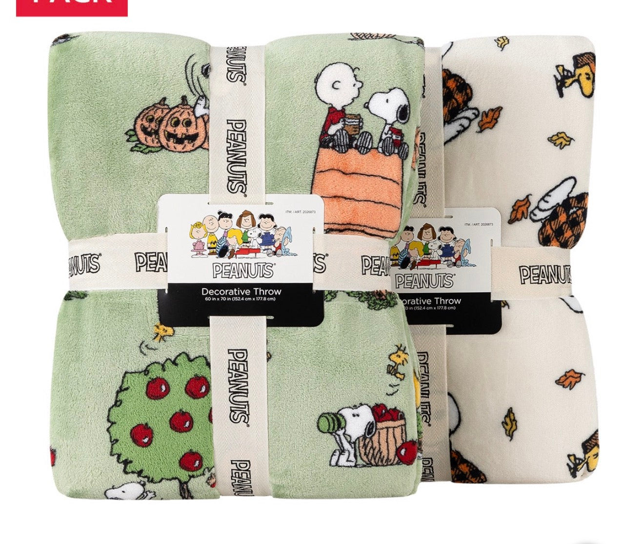 Set de 2 cobijas Peanuts Costco USA