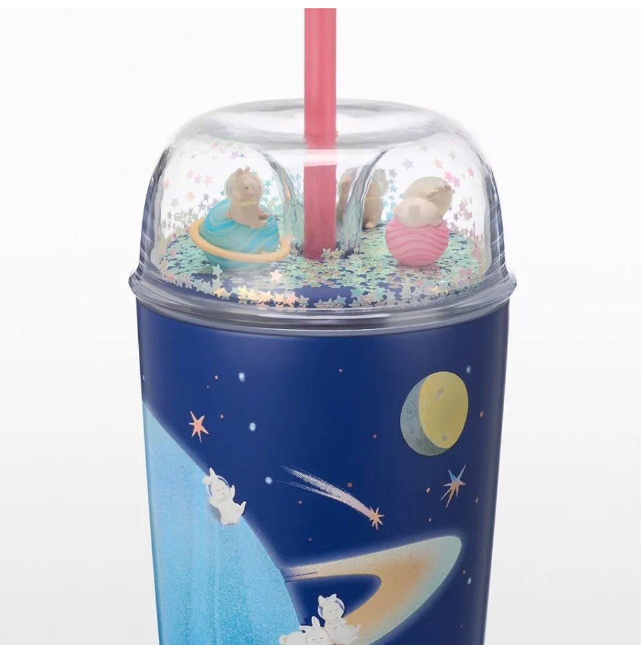 Vaso Domo de Acero Inoxidable Starbucks Astro Bunny Hopping Cold Cup de 16oz: Brilla en la Oscuridad