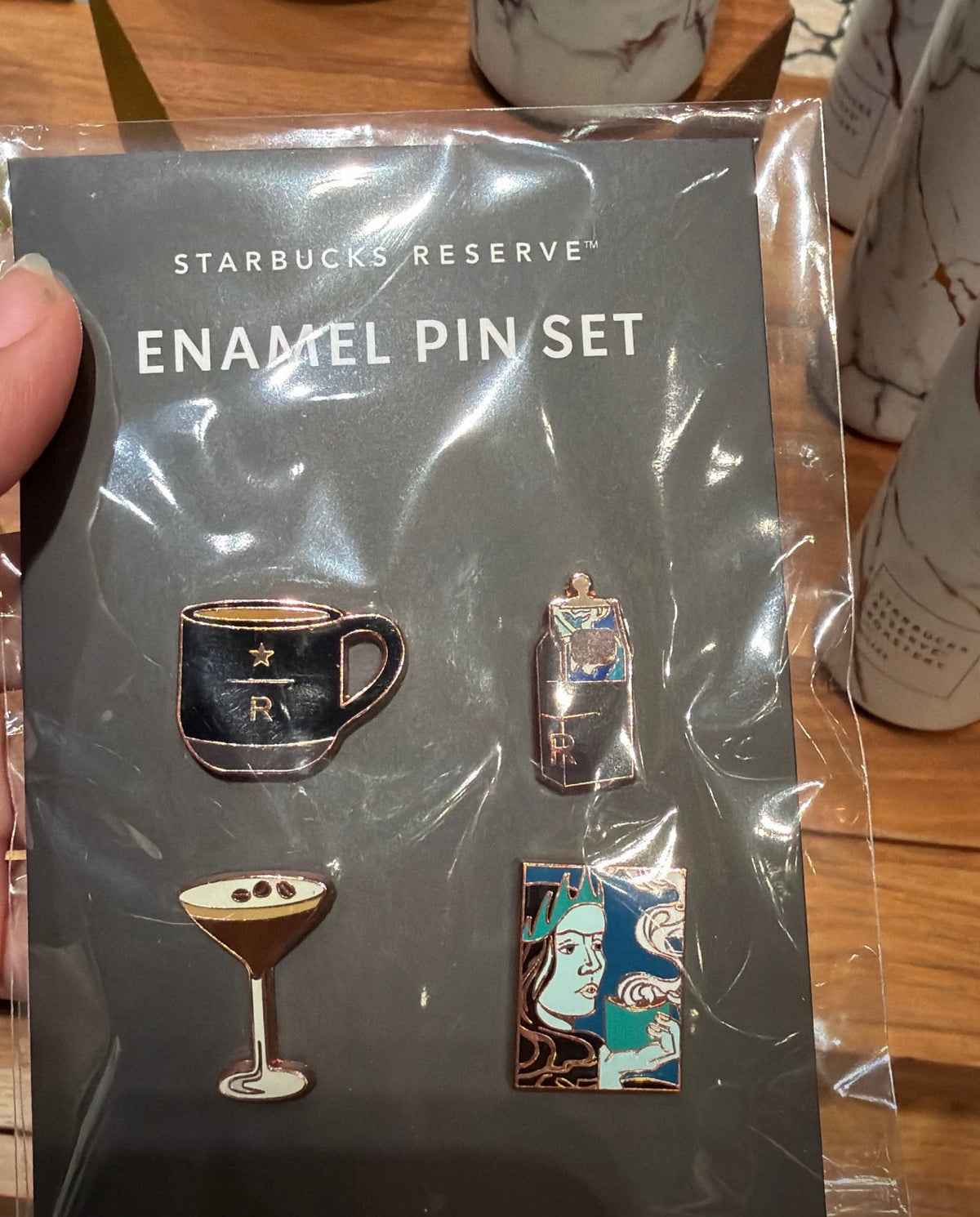 Enamel pin set Starbucks reserve Milano