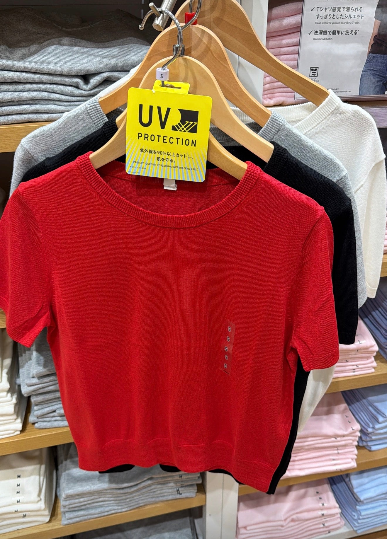 Playera cuello redondo tipo suéter Uniqlo UV