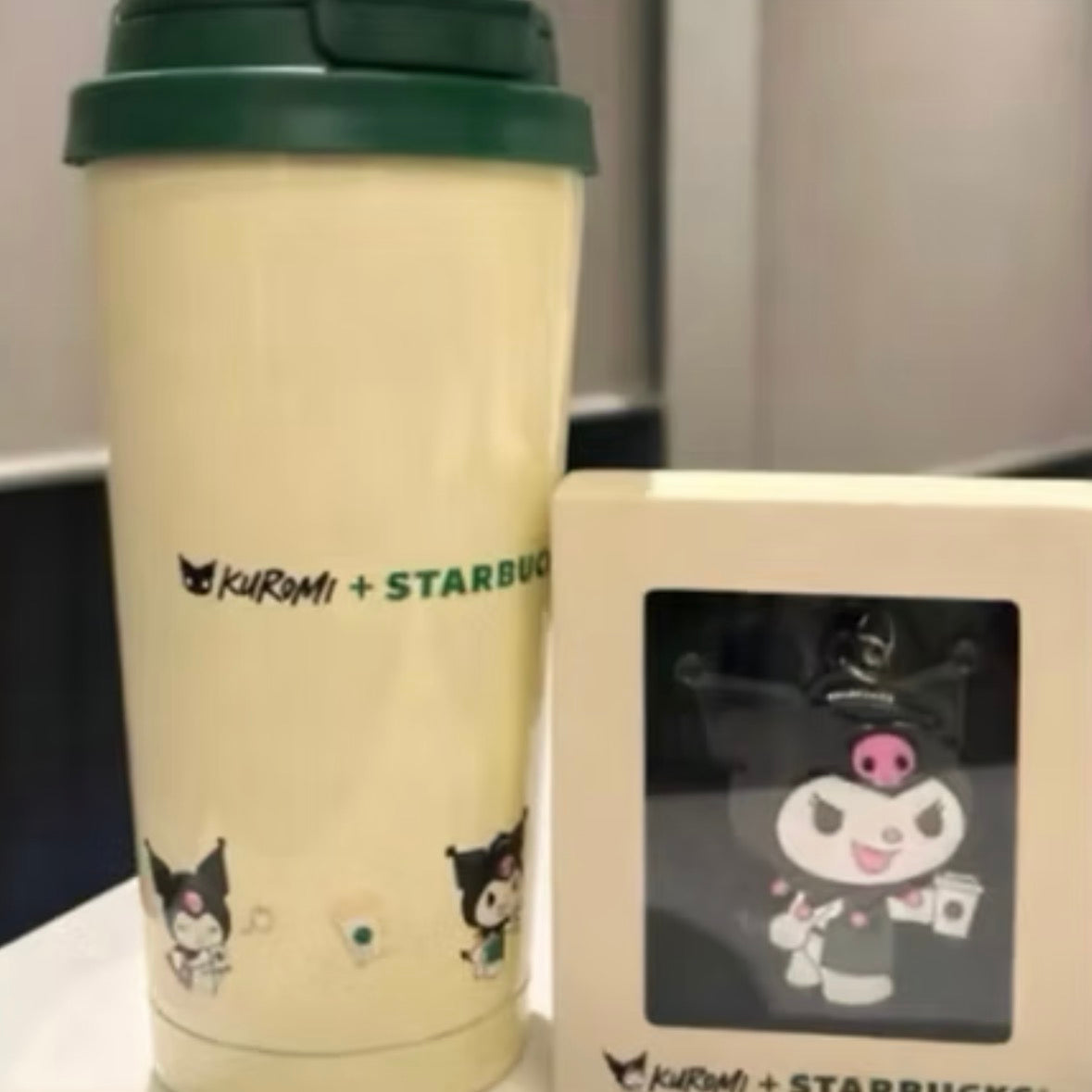 Kuromi SS Elma Cup with Keychain Kuromi x Starbucks Hongkong and Macau 2025