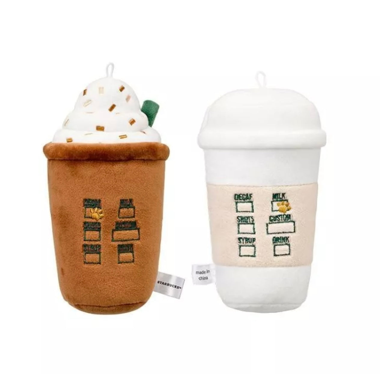 Starbucks Korea Buddy 2024 co-brand dos peluches chillones en forma de café