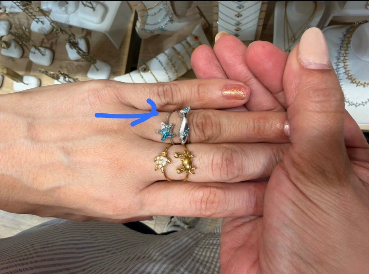Anillo doble Grecia pez y estrella