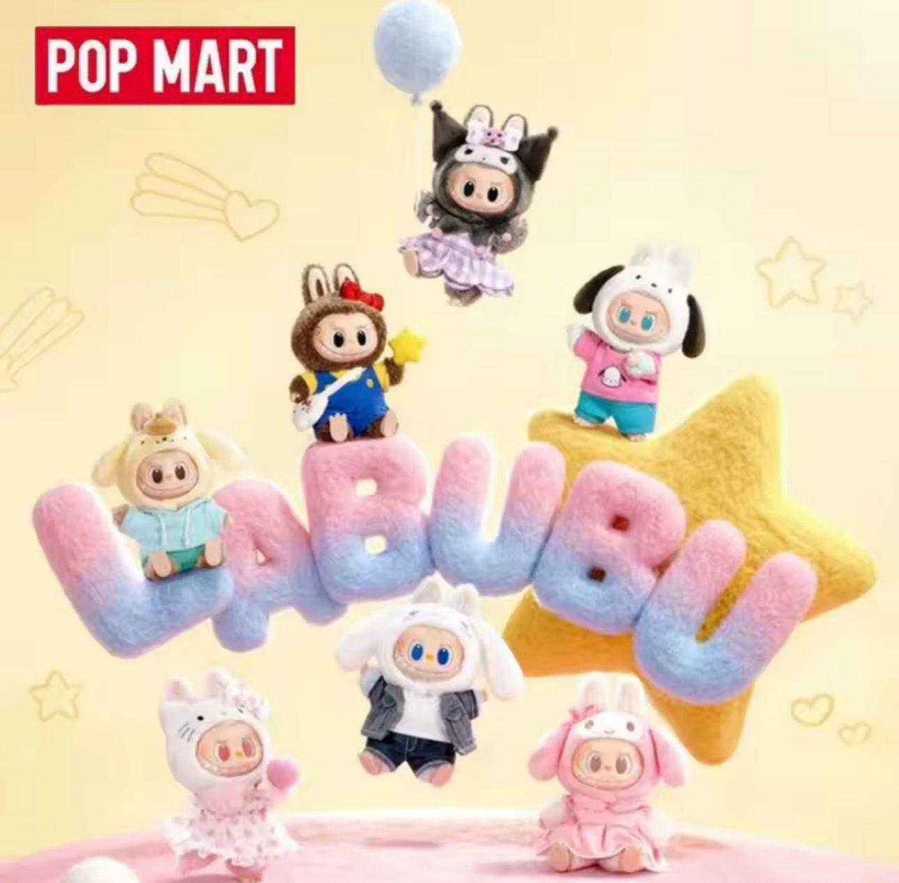 POP MART LABUBU THE MONSTERS X Sanrio Characters Series Vinyl Plush Doll Blind Box