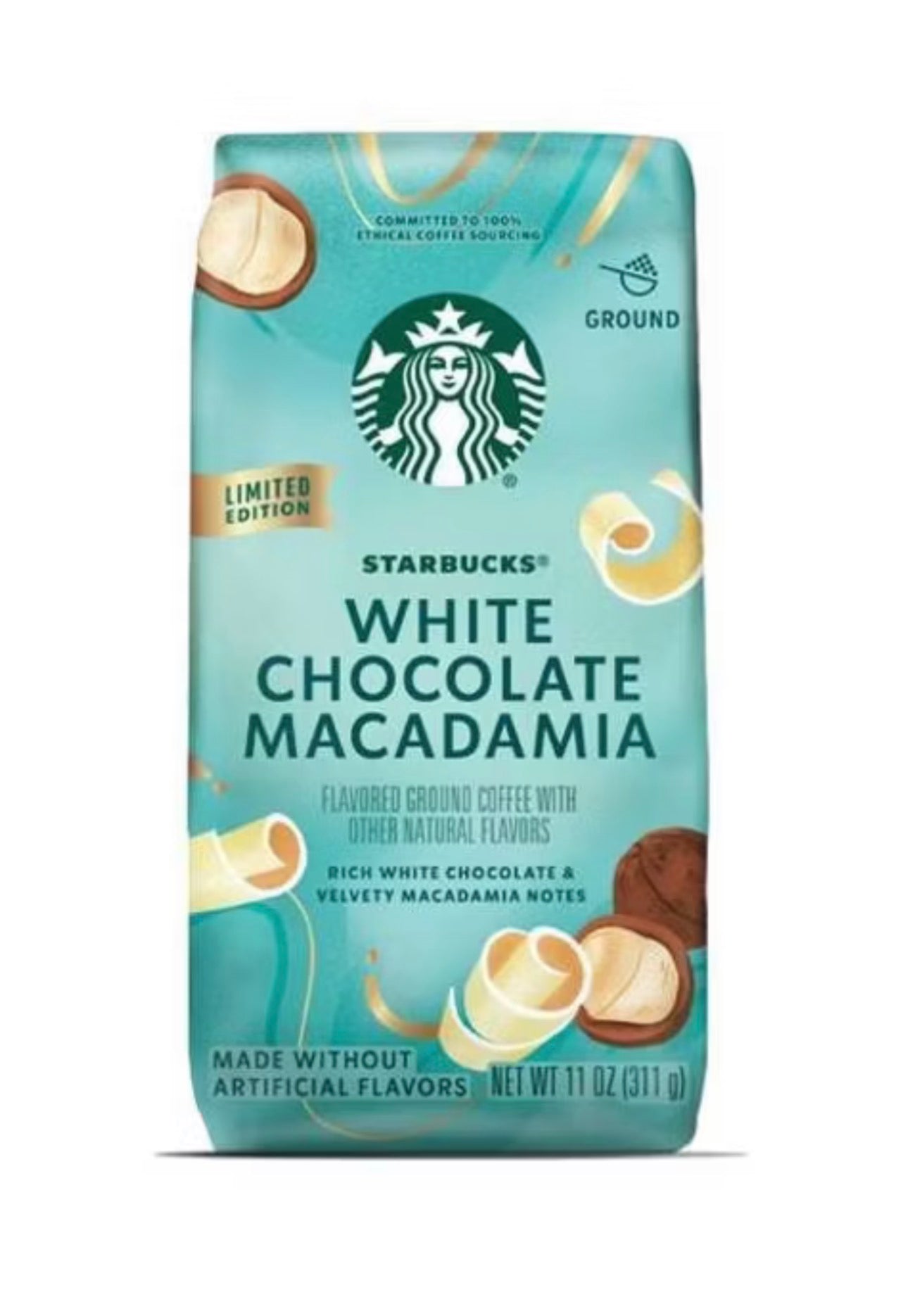 Starbucks White Chocolate Macadamia Nut Light Roast Ground Coffee