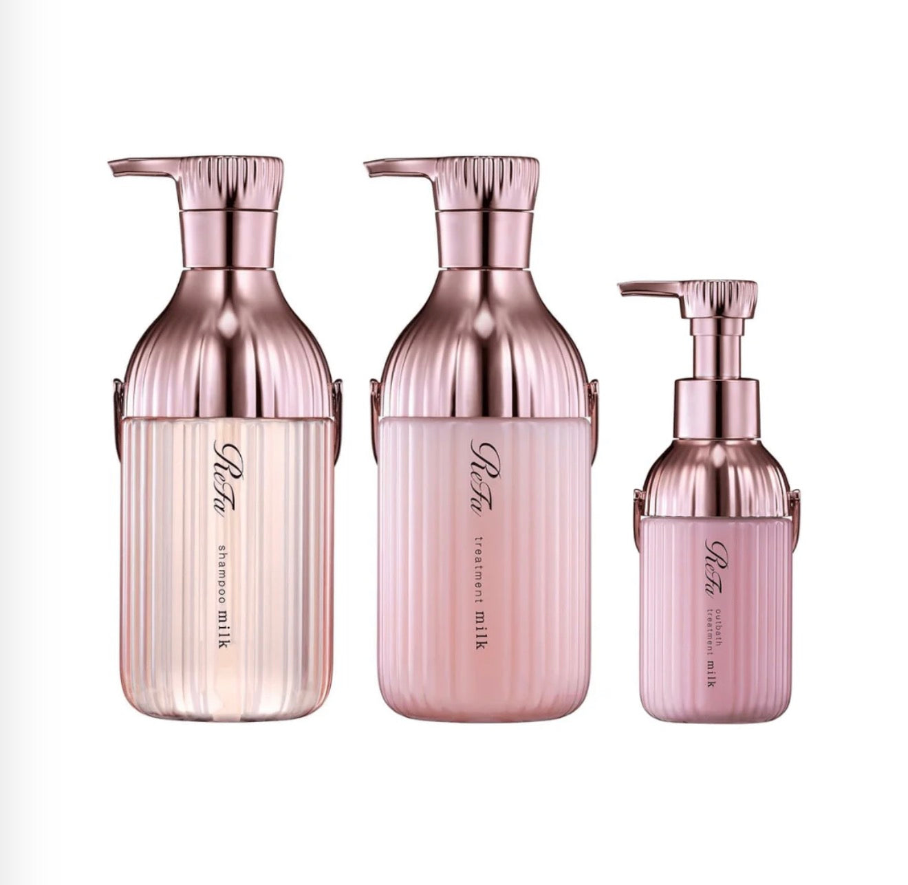 ReFa Tratamiento De Proteína De Leche Set Hidratante Rosa 3 Piezas