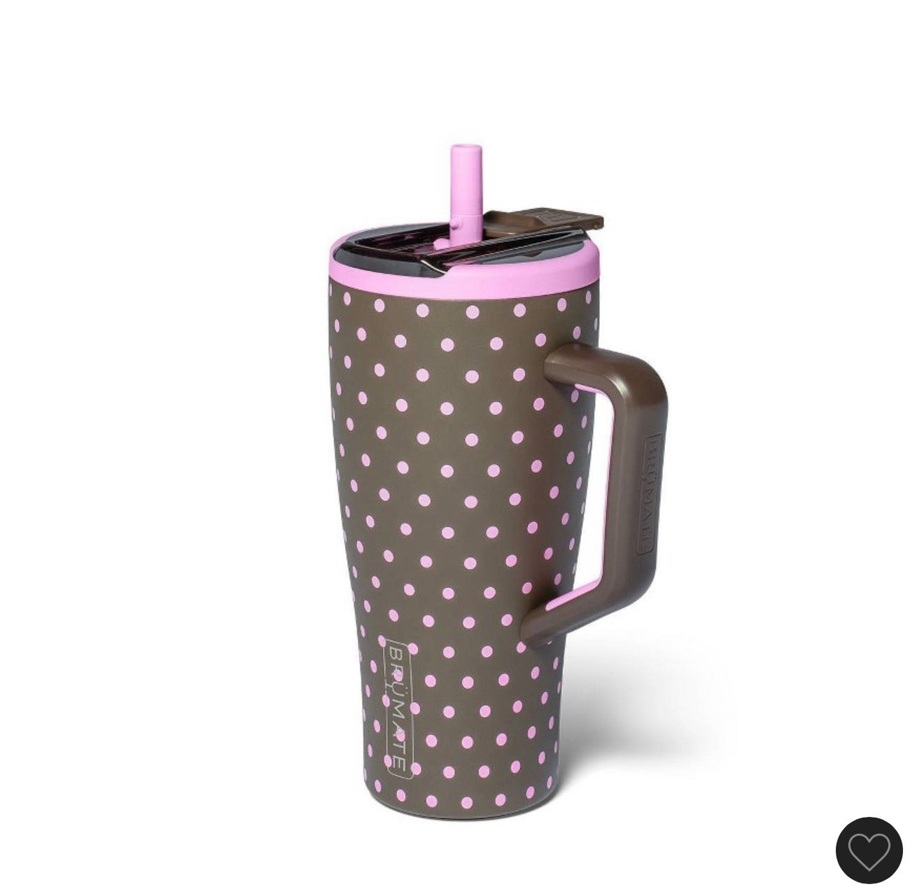 BruMate 30 fl oz Stainless Steel Era Flip
Straw Tumbler - Mocha Dot