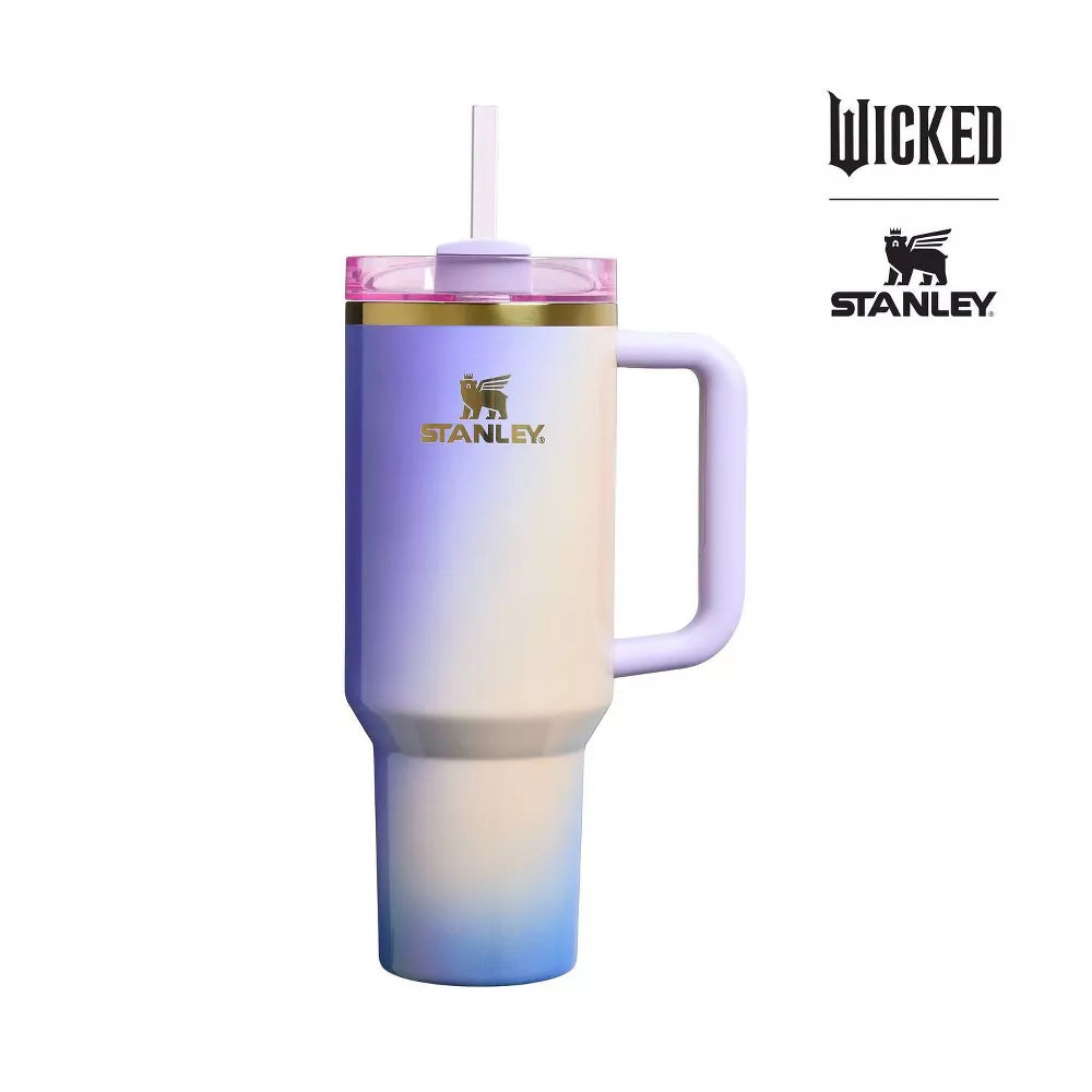 Glinda For Good Stanley 40 oz Stainless Steel H2.0 Flowstate Quencher Tumbler Wicked