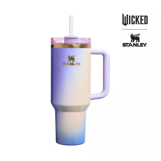 Glinda For Good Stanley 40 oz Stainless Steel H2.0 Flowstate Quencher Tumbler Wicked
