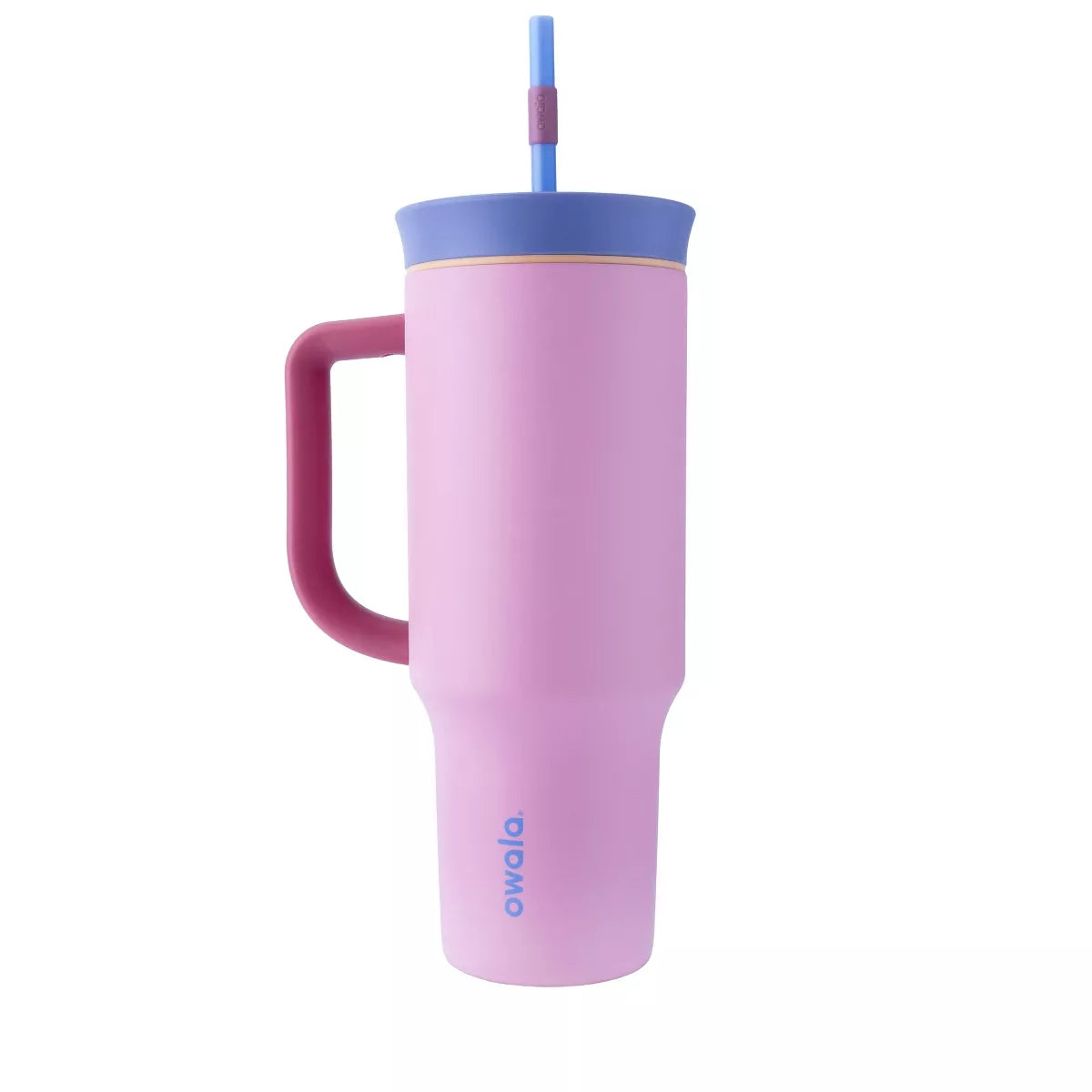 Termo con Popote de Acero Inoxidable Owala 40oz Pink