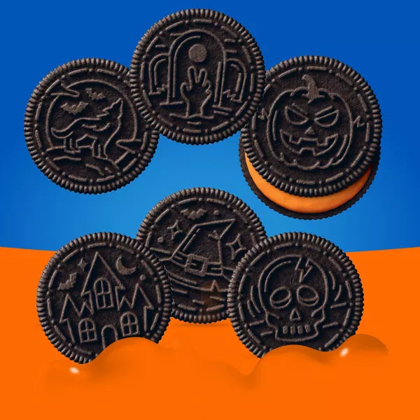Oreo Halloween Boo! Orange Crème Cookies Family Size