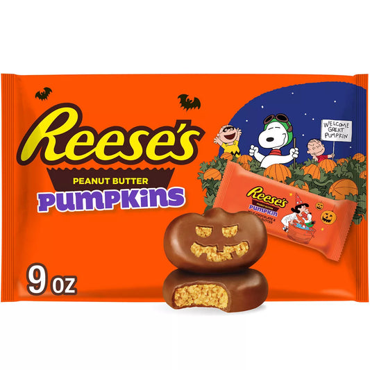 Reese's Peanut Butter Pumpkins Snoopy and Friends Halloween Chocolate Candy Snack Size - 9oz US goods