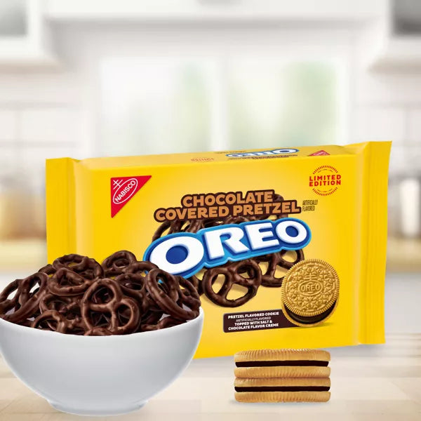 Galletas Oreo de pretzel cubiertas de chocolate US Goods