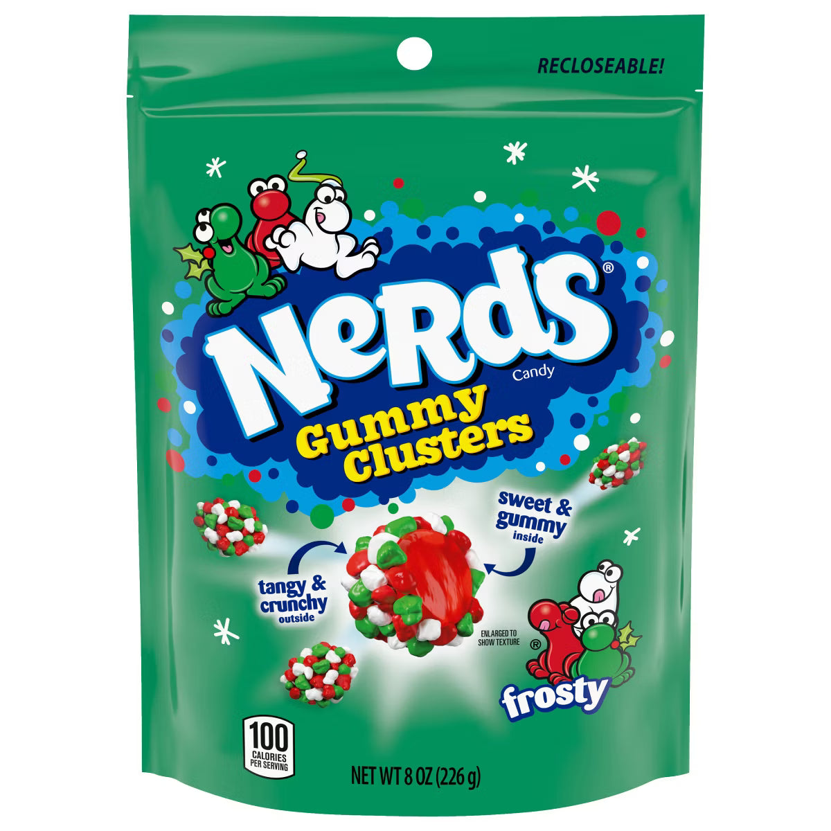 Nerds Christmas Gummy Candy Clusters Stocking Stuffers - 8oz