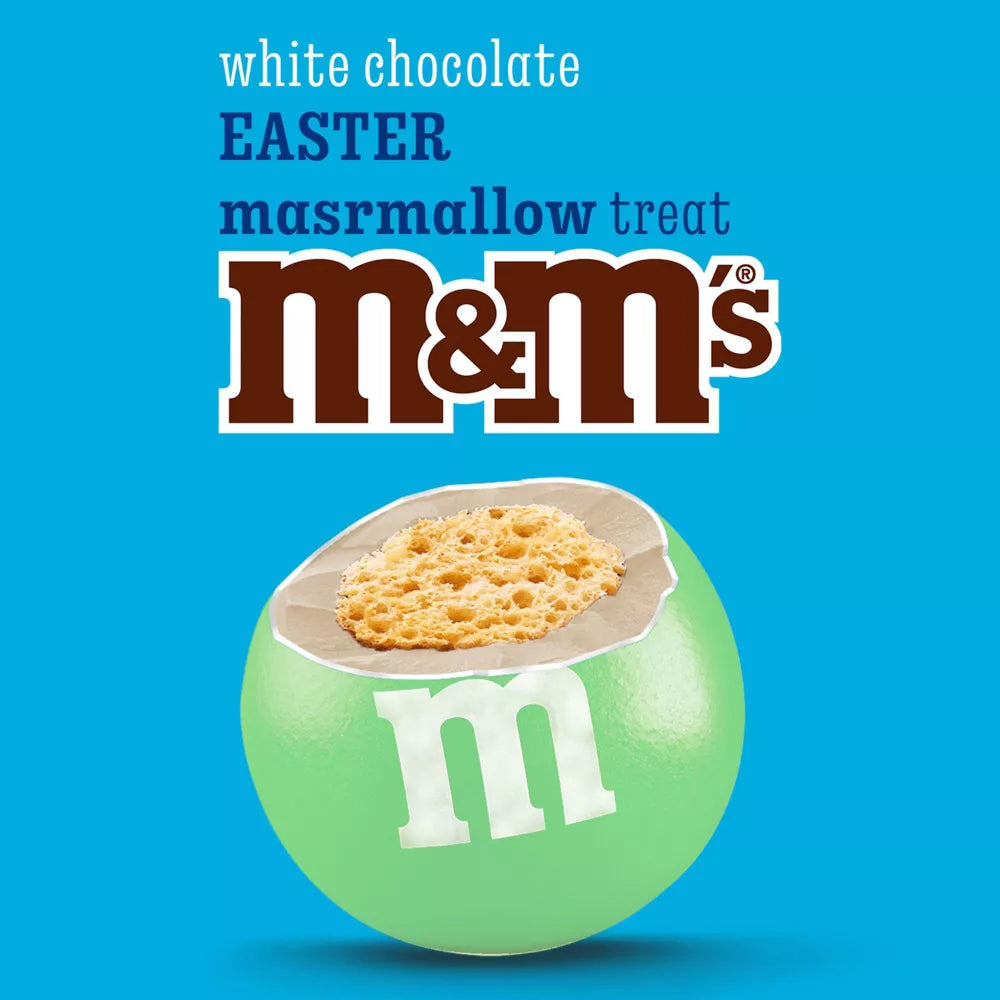 M&M'S White Chocolate Easter Marshmallow Treat Candy Easter Basket Stuffer - 7.44 Oz