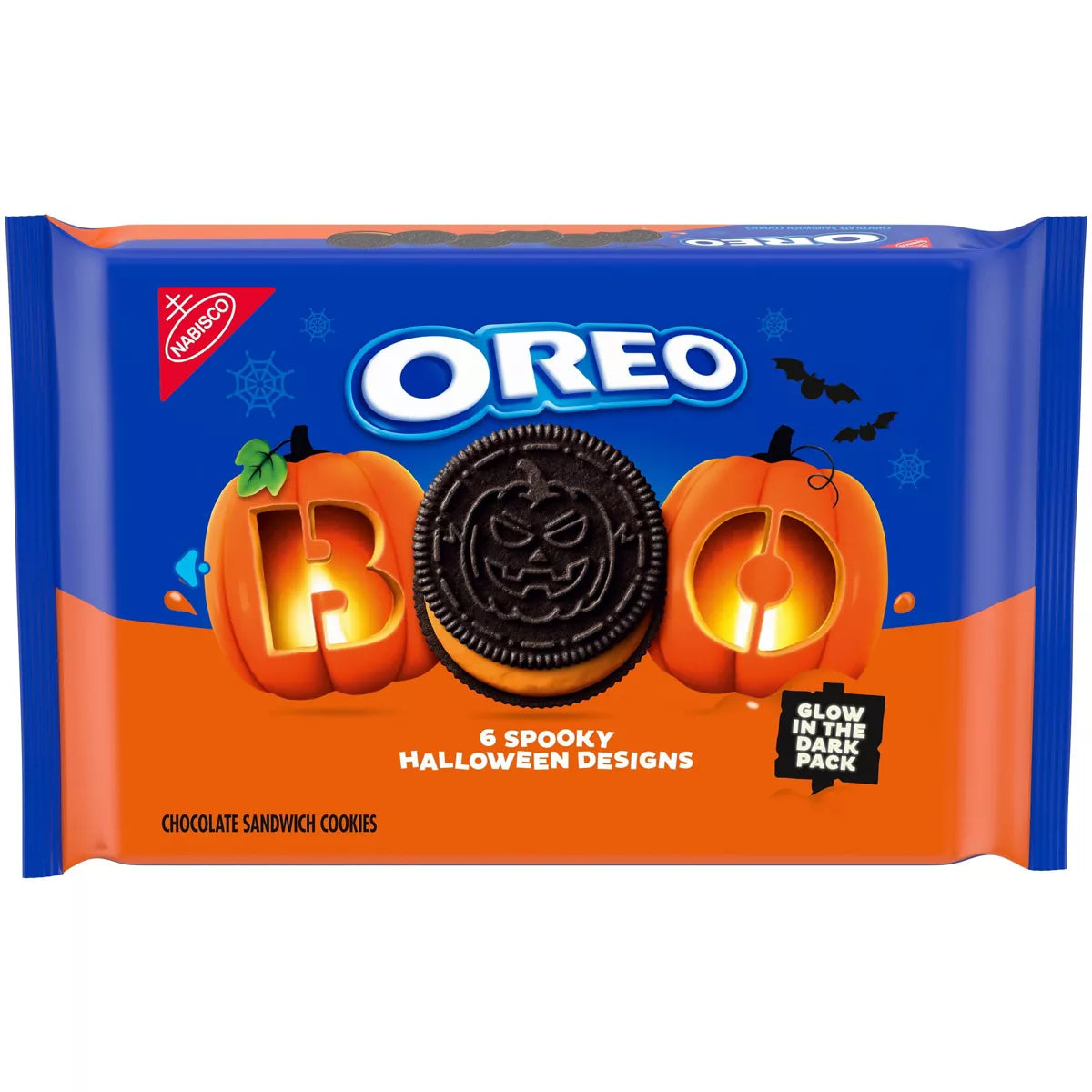 Oreo Halloween Boo! Orange Crème Cookies Family Size