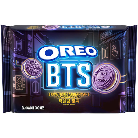 Galletas Oreo BTS con Crema Sabor Pancake de Azúcar Moreno Edición Limitada - 10.68oz
