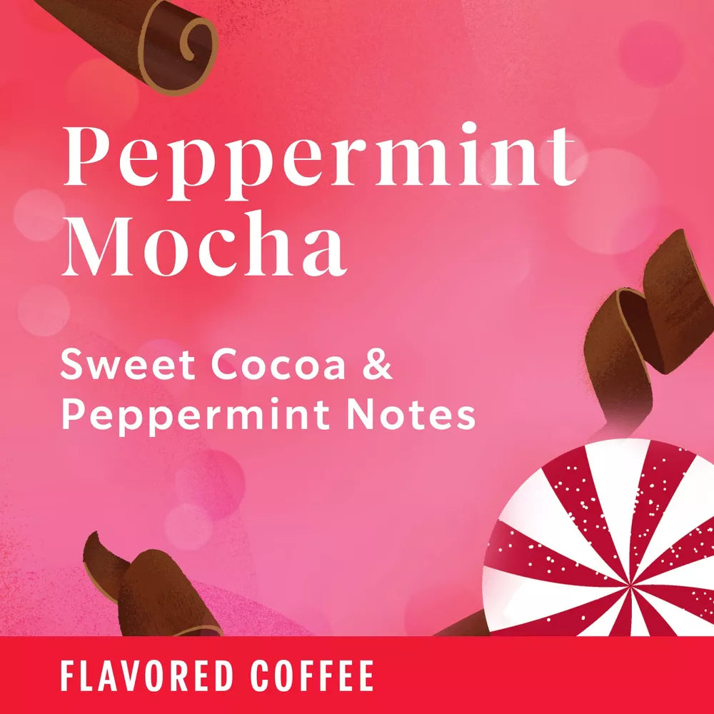 Cafe Molido Menta Starbucks Peppermint Mocha Flavored Light Roast Ground Coffee - 11oz