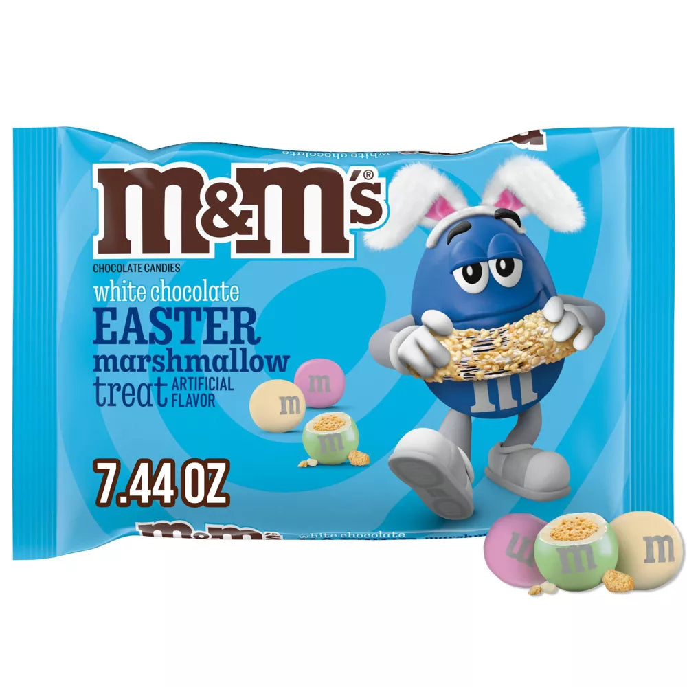M&M'S White Chocolate Easter Marshmallow Treat Candy Easter Basket Stuffer - 7.44 Oz