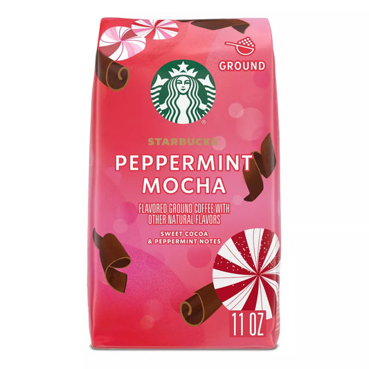 Cafe Molido Menta Starbucks Peppermint Mocha Flavored Light Roast Ground Coffee - 11oz