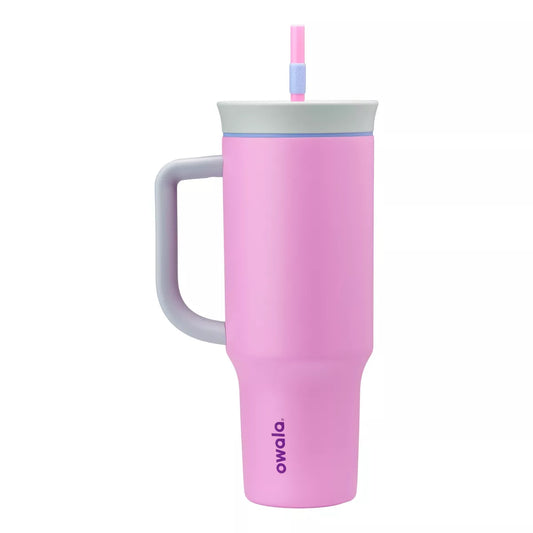 Termo de Acero Inoxidable con Popote Owala 40oz Electric Orchid