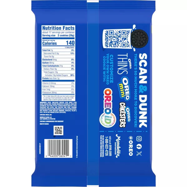 Galletas de chocolate OREO con sabor a pastel de cumpleaños, tamaño familiar - 17 oz US GOODS