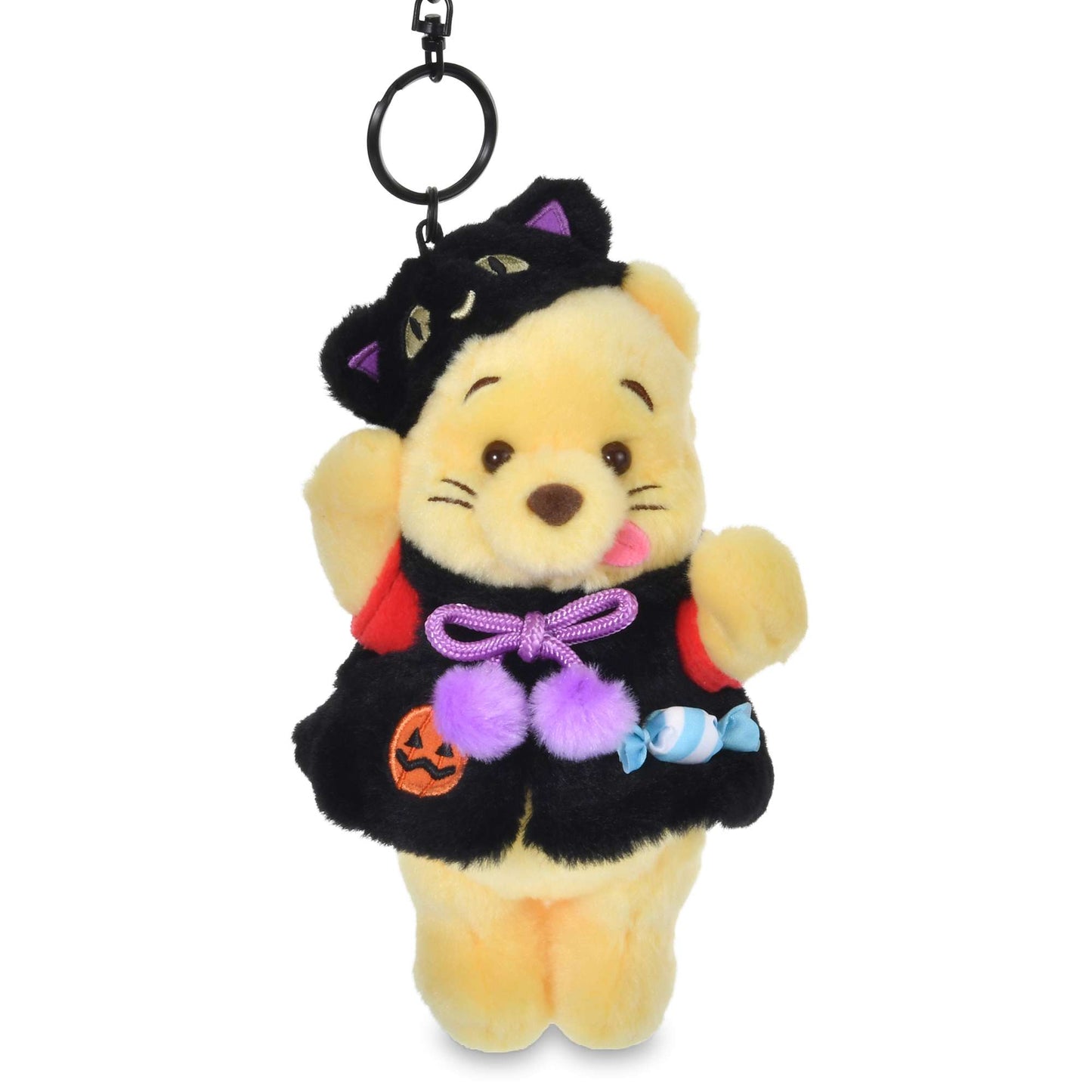 🖤 Disney Japan Winnie the Pooh Halloween Black Cat Plush Keychain | Llavero de Pooh