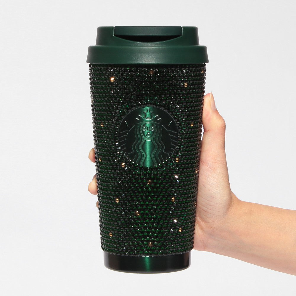 Vaso de acero inoxidable Holiday 2025 Rhinestone 473ml