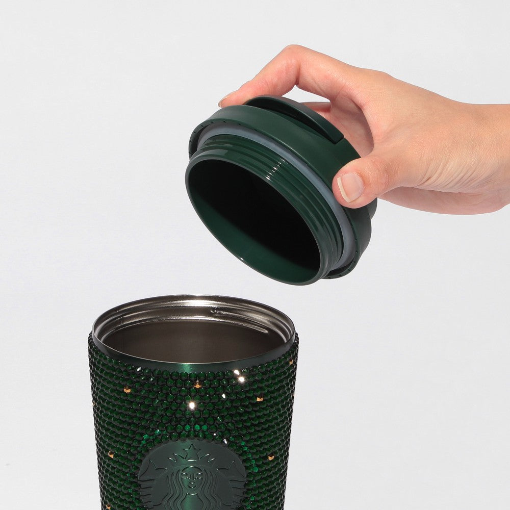 Vaso de acero inoxidable Holiday 2025 Rhinestone 473ml