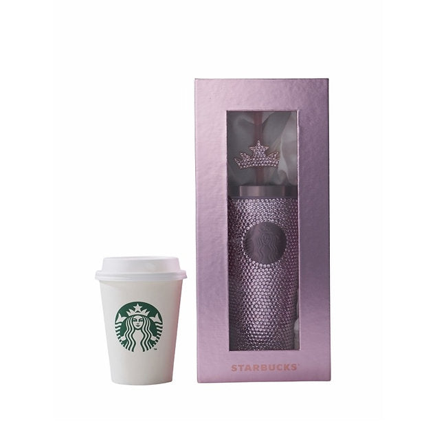 Pink Sakura Rhinestone Cup with Crown China Sakura Spring Walk 2024