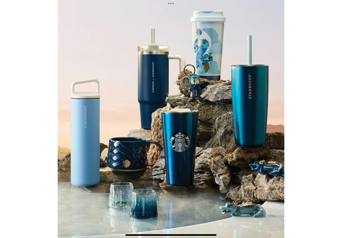 Starbucks Korea 2024 SS Dragon azul Stanley 887ml