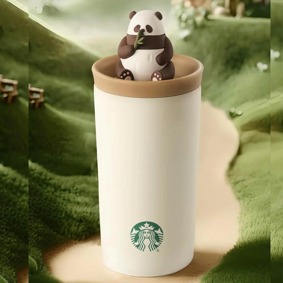 Termo de acero inoxidable Starbucks China Traveling Panda series 370ml