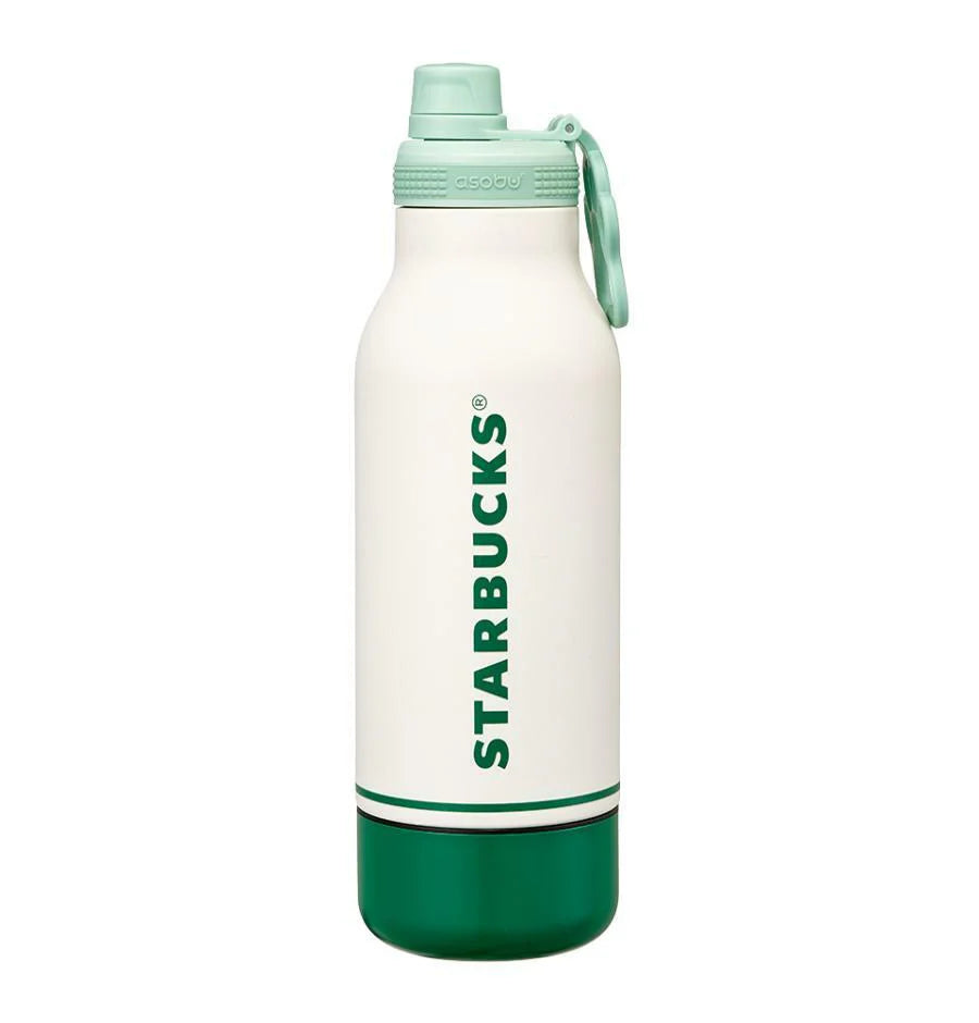 Starbucks Korea Buddy 2024 co-brand Termo acero inoxidable verde con blanco 1000ml