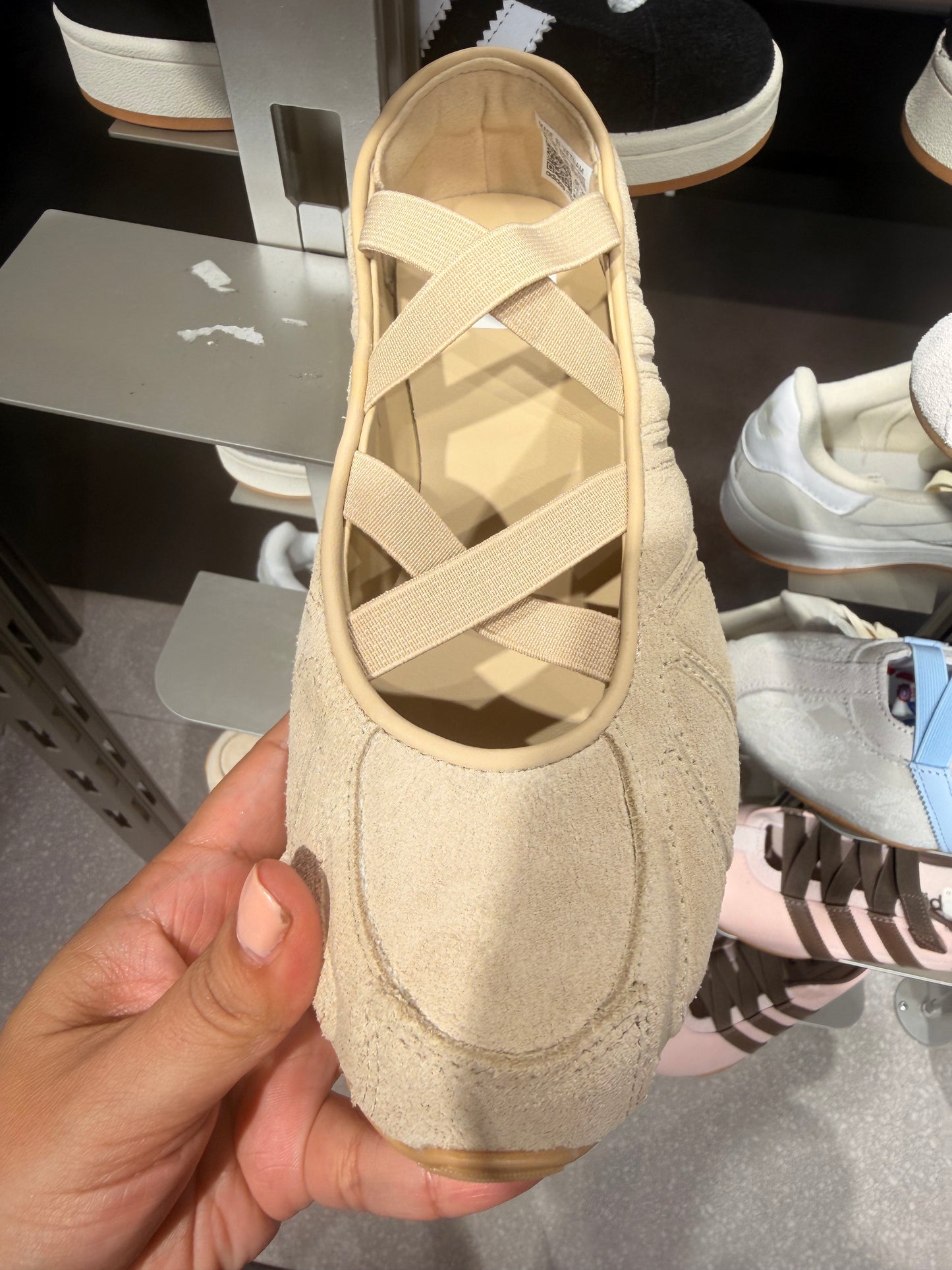 Ballerinas tenis adidas beige