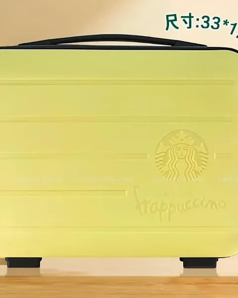 Maleta de viaje amarilla Starbucks 
33 x 17 x 26 cm