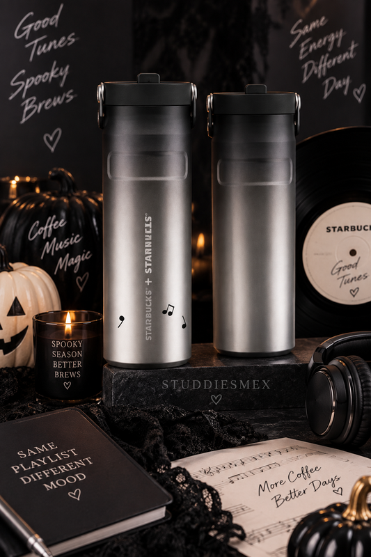 Starbucks x Stanley 2026 | Halloween Note Black Stainless Steel Tumbler 24 oz 🖤🎶