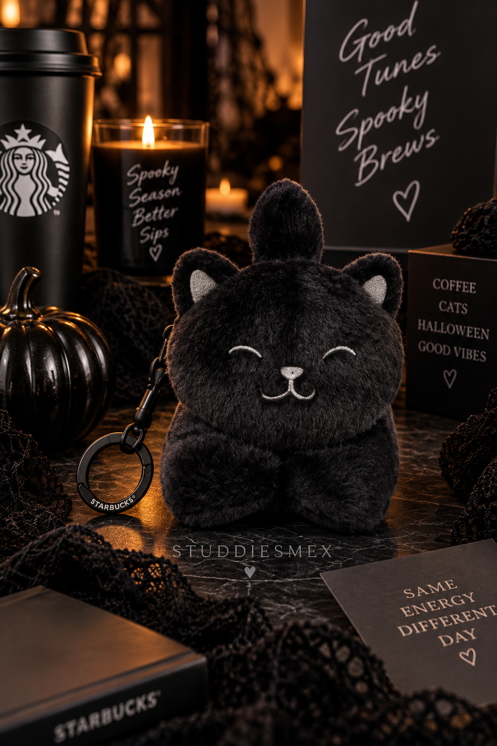 Starbucks Halloween 2026 TW Black Cat Plush Coin Bag