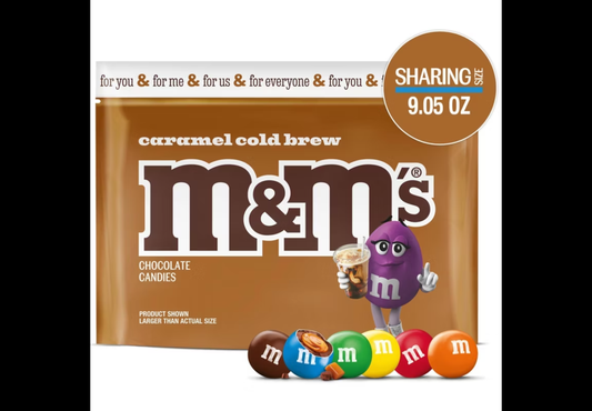 M&M'S Caramel Cold Brew Chocolate Candy Share Size Candy Bag - 9.05oz US goods