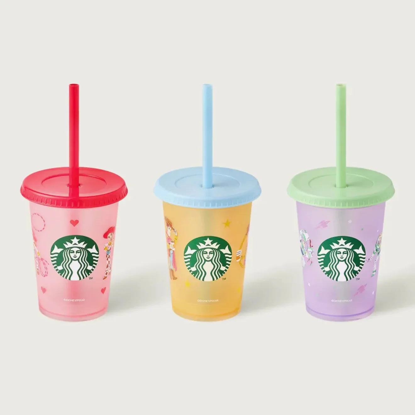Set (3) Reusables Starbucks Toy Story Corea 2026 237ml