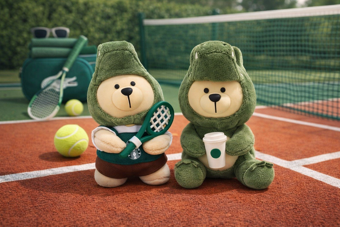 Llavero Oso Bearista Starbucks China 2026 X LACOSTE co-brand BEAR BEARISTAS