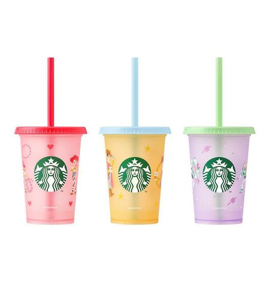 Set (3) Reusables Starbucks Toy Story Corea 2026 237ml
