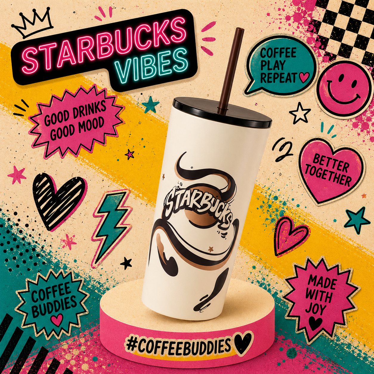 Vaso de acero inoxidable 790ml Starbucks Shanghai 2026 New Character Series
