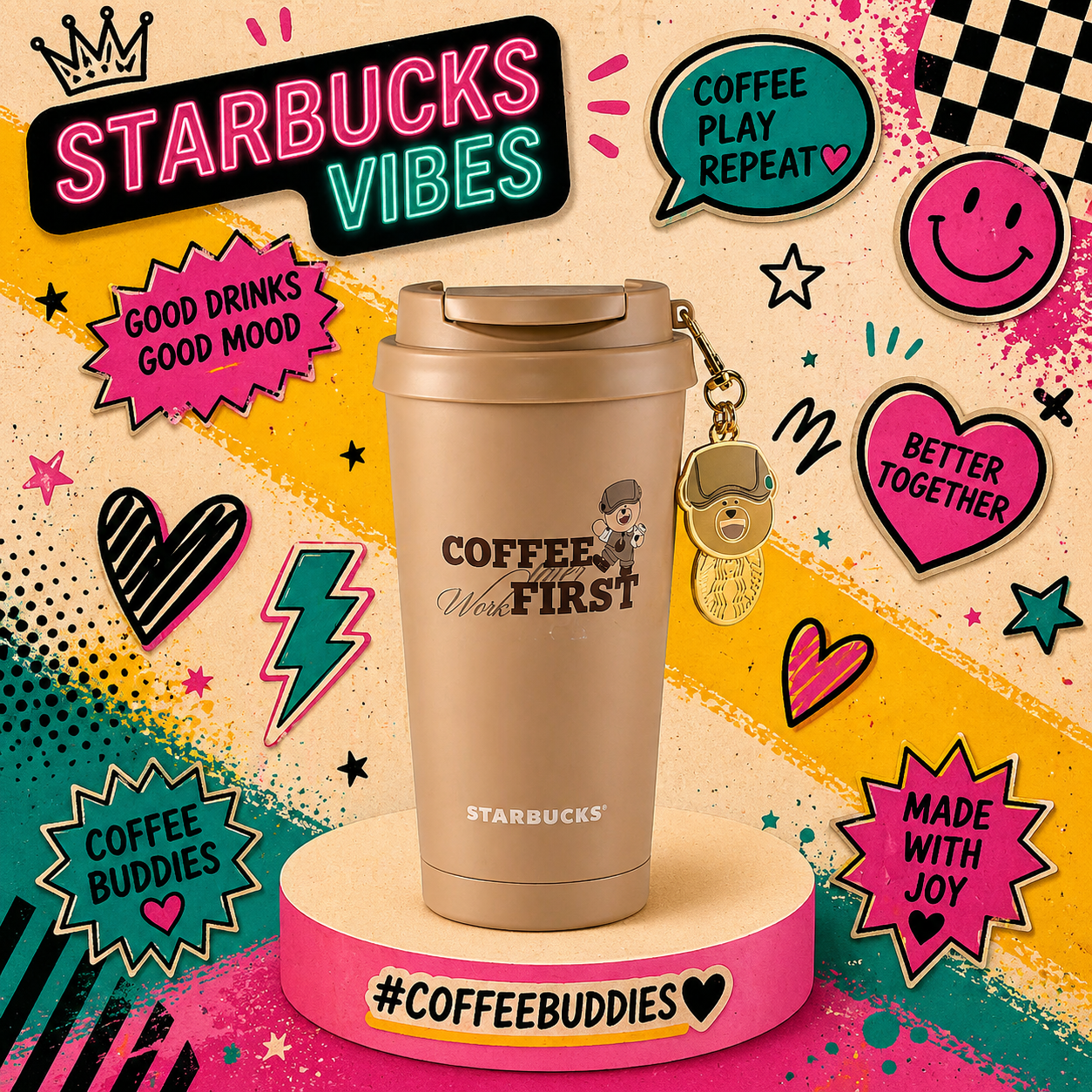 Vaso de Acero Inoxidable togo Starbucks Shanghai 2026 New Character Series