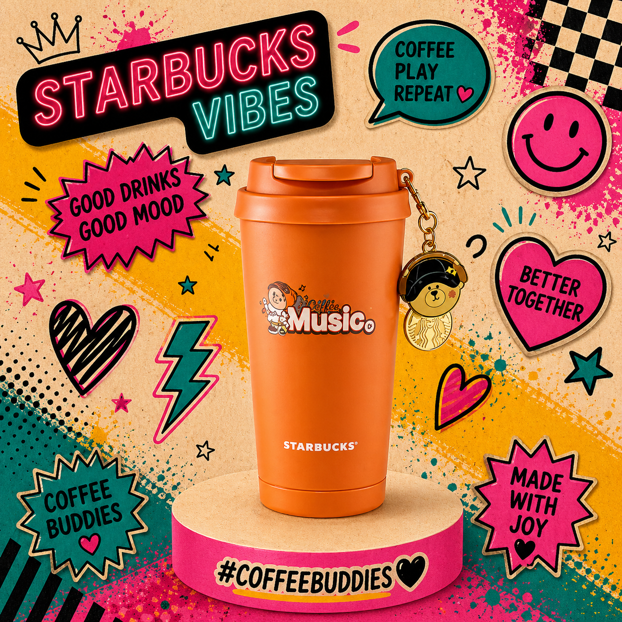 Vaso de Acero Inoxidable togo Starbucks Shanghai 2026 New Character Series