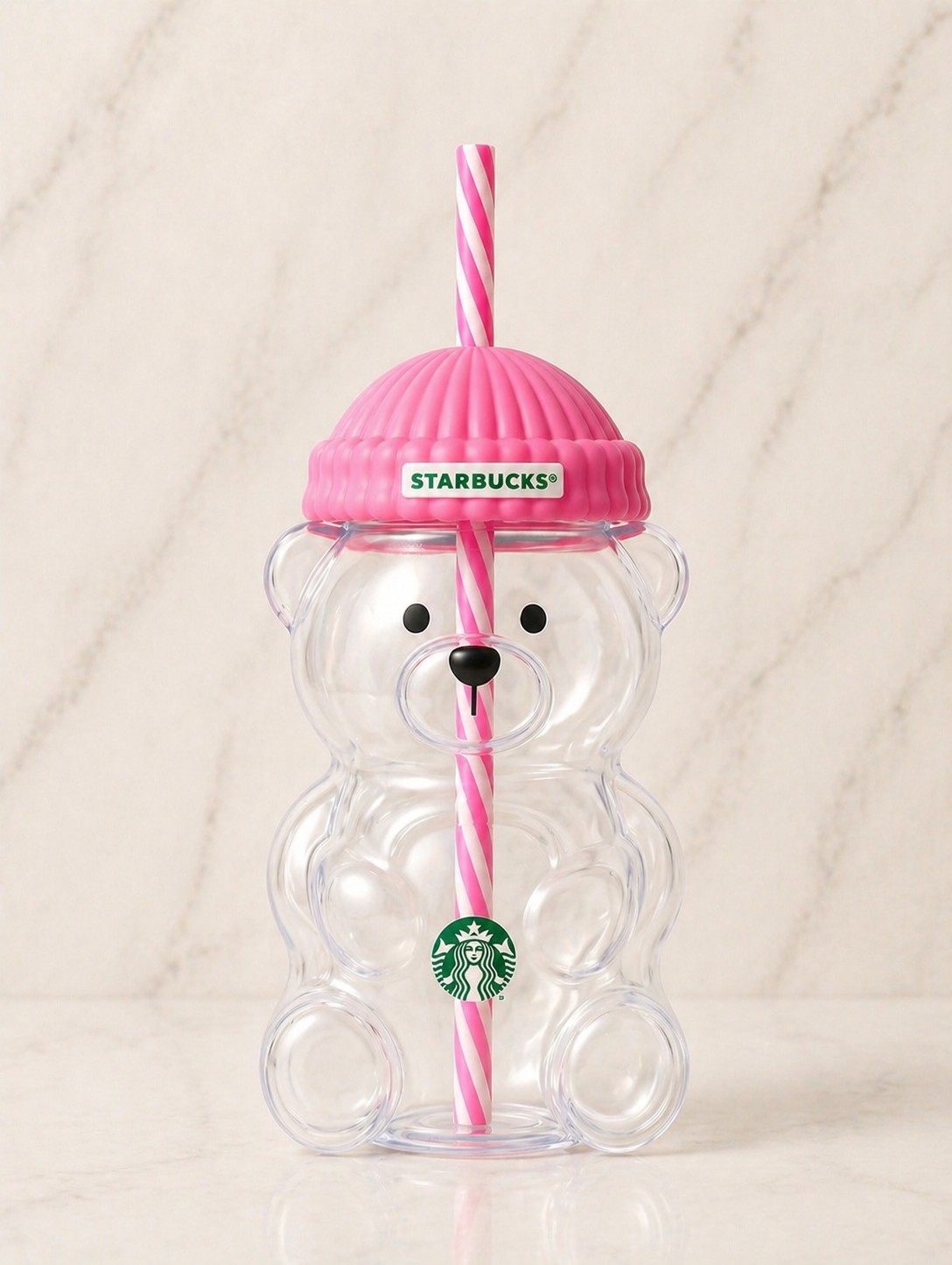 Bearista vidrio rosa Corea Starbucks 2026  591ml