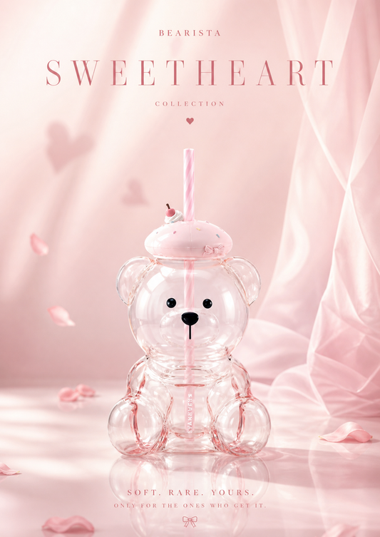 Bearista vidrio Starbucks Summer Sweetheart Series Pink Glass Cup